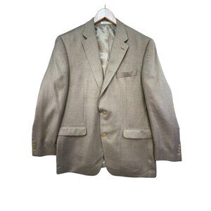 Chaps Mens Blazer Classic Fit 42R Beige Paisley Lining